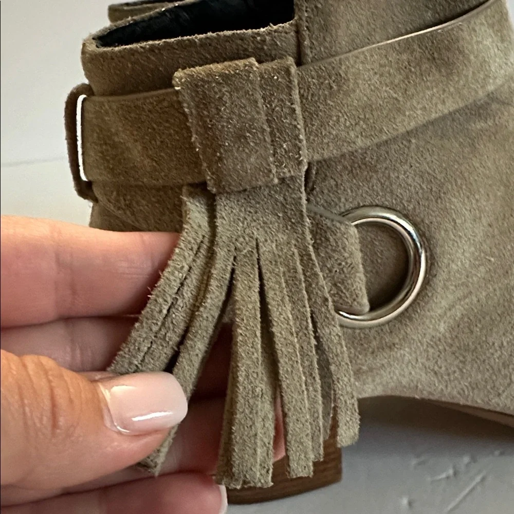 Rebecca Minkoff Taupe Suede Ankle Booties - Picture 7 of 8
